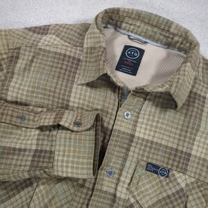Wrangler ATG Plaid Shacket Shirt Men's Medium Work Outdoor Cowboy Fall Flannel